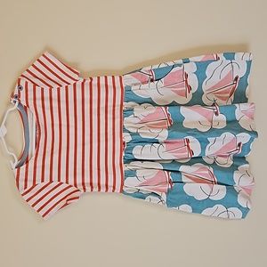knee length dresses for ladies Nwt Mini Boden Tie Shoulder Hotchpotch Dress 7-8y